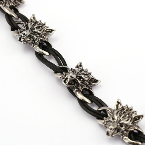 Bracelet avec Loup (Acier)